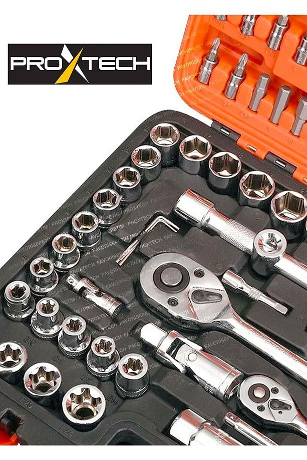 Profesyonel 108 Parça Çok Fonksiyonlu 1/2 Ve 1/4 Cırcırlı Lokma Anahtar Takımı Bits Uç Full Set - 8