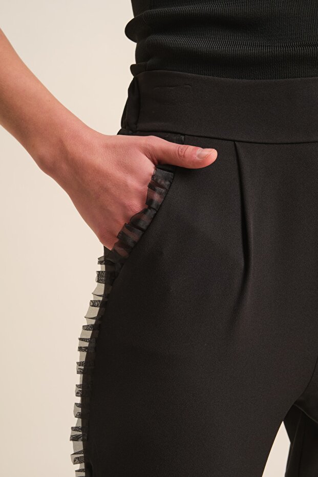 Fırfır Şeritli Pantolon - 3