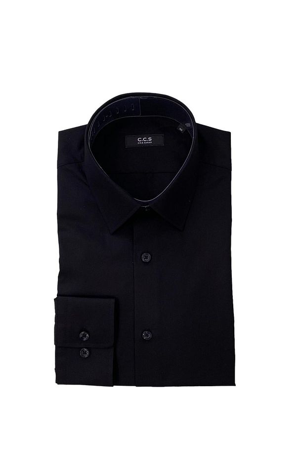 Ccs Uzun Kol Slim Fit Siyah Gömlek - 3