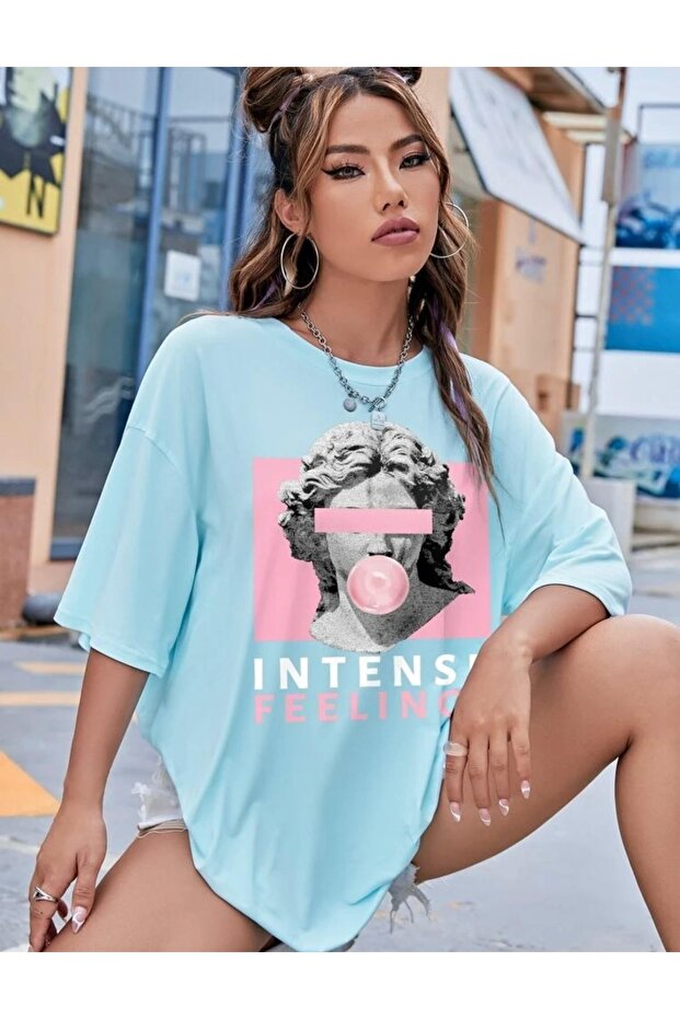 Women's Feelings Printed Oversize T-shirt