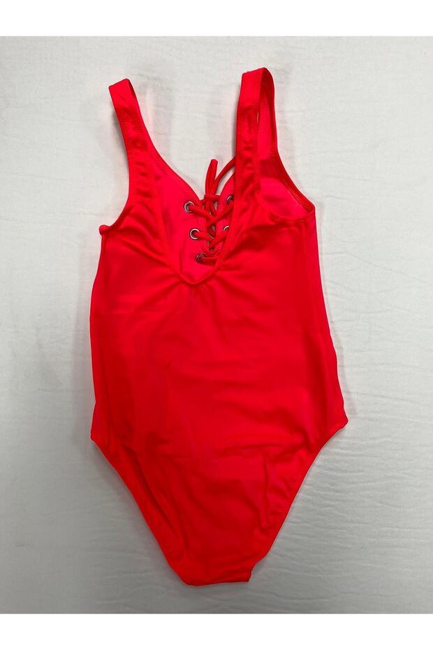 Lace Detailed Girl's Swimsuit