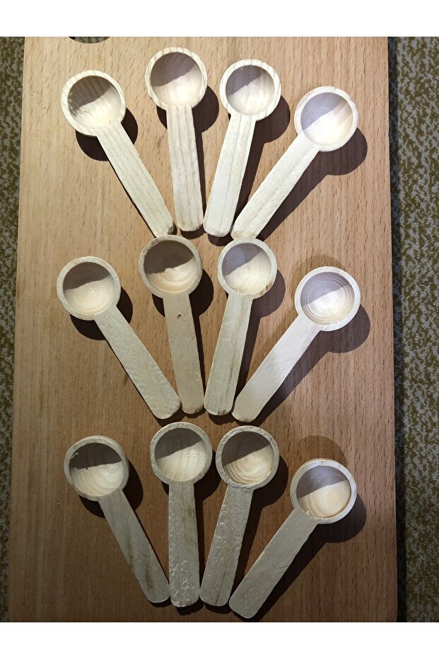 12 Pieces Wooden Spice Spoon Spice Bowl Spoon