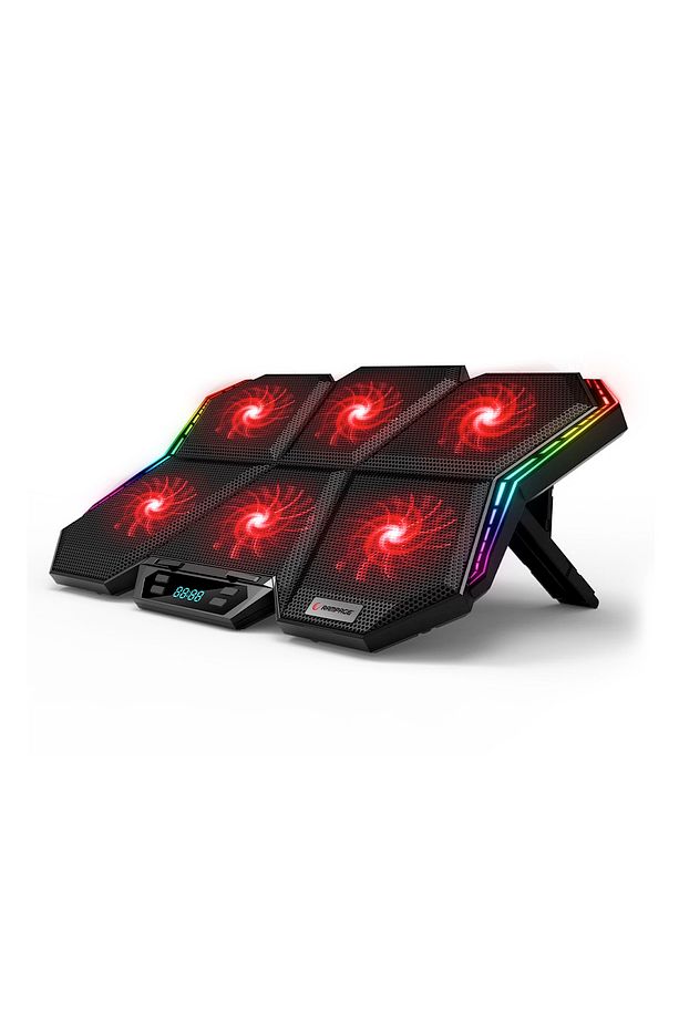 Ad-rx44 X-gale 6 Fanlı Rgb 7 Kademeli Lcd Göstergeli Notebook Soğutucu Stand - 3