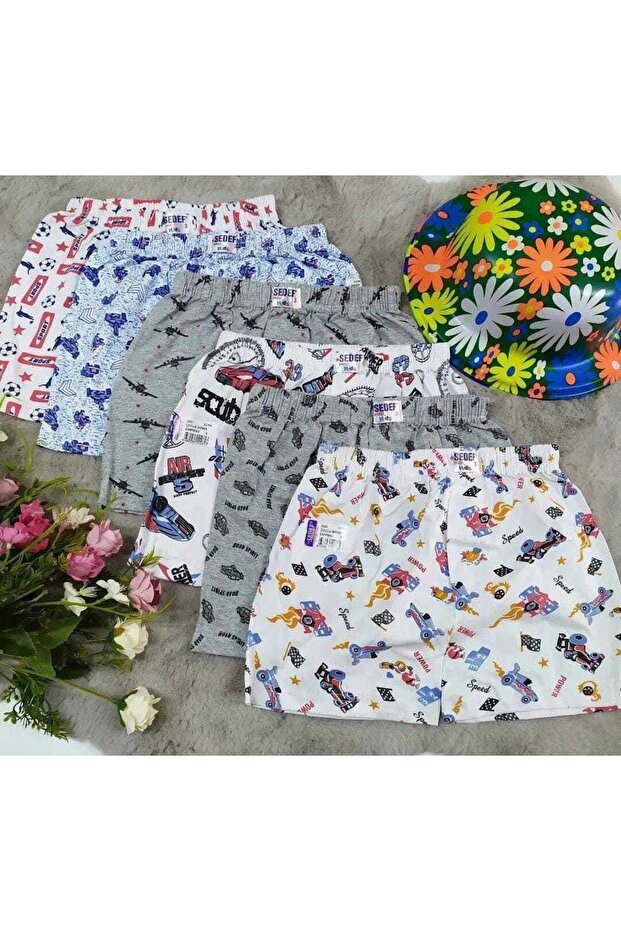 Boy's Mixed Pattern Boxers 6 τεμαχίων - 1