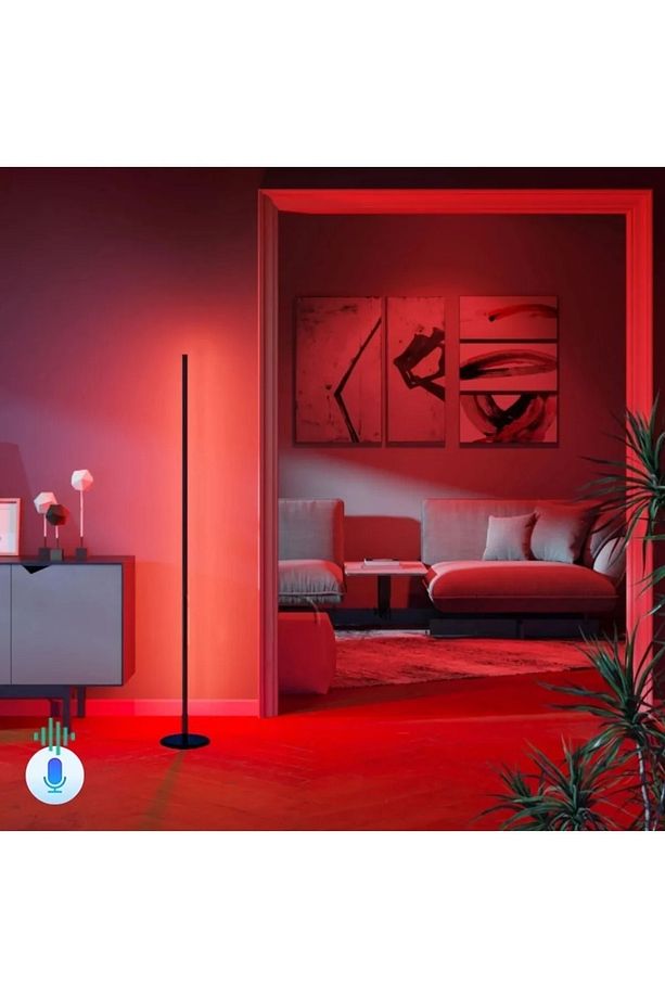 Sese Duyarlı Led Lambader - Uzaktan Kumandalı - Değişebilir 16 Renk ve 4 Mod Fonksiyonlu - 2