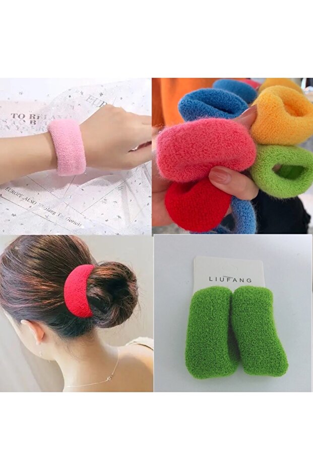 Thick Towel Hair Band, Elastic Buckle - 2 Pieces