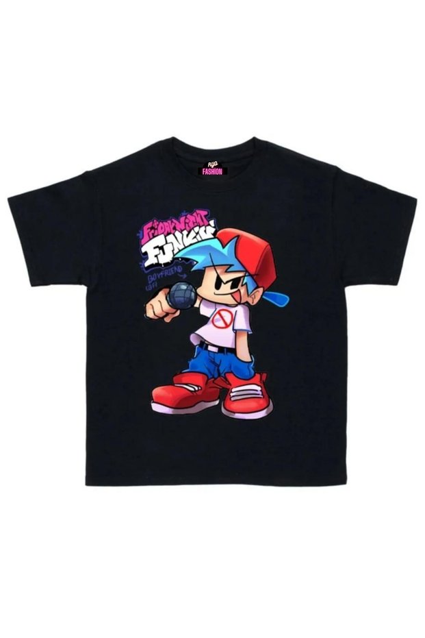 Friday Ninghts At Funkin Unisex Kids T-Shirt Black Short Sleeve