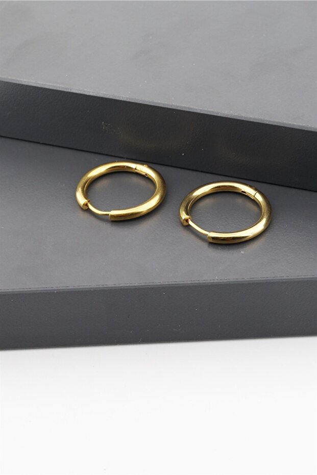 Women's 316l Stainless Steel Basic Clip 1.5 Cm Hoop Earrings