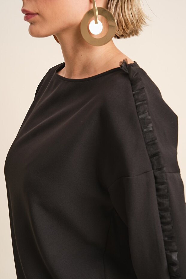 Fırfır Şeritli Bluz - 2