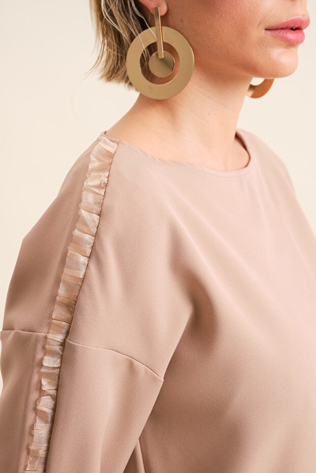 Fırfır Şeritli Bluz - 2