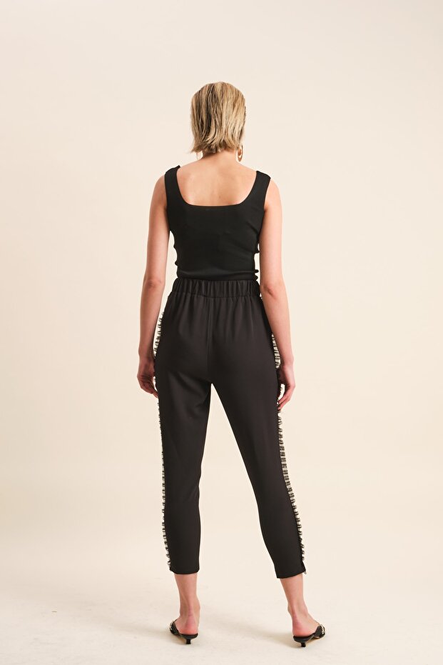 Fırfır Şeritli Pantolon - 4