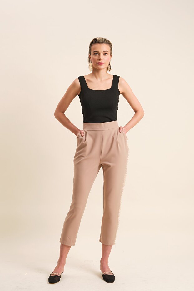 Fırfır Şeritli Pantolon - 1