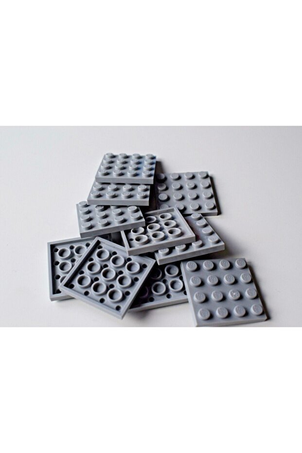 Original Moc Custom Accessories Creator Plate 4 X 4 Flat Brick Light Gray 4 Pieces to Send