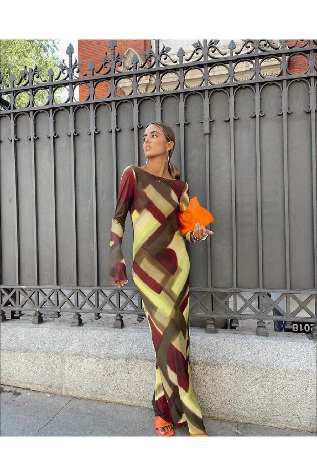 Marka Model Renkli Elbise - 1