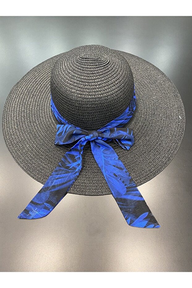 Leaf Patterned Straw Hat - 1