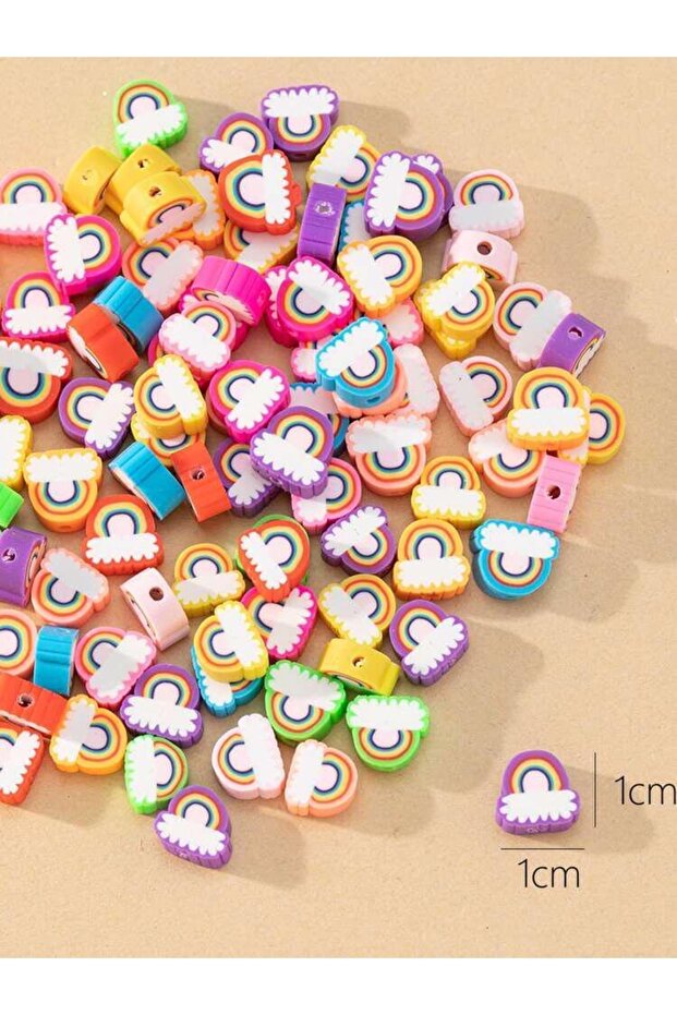 Fimo Rainbow Beads 50 Pieces - 2