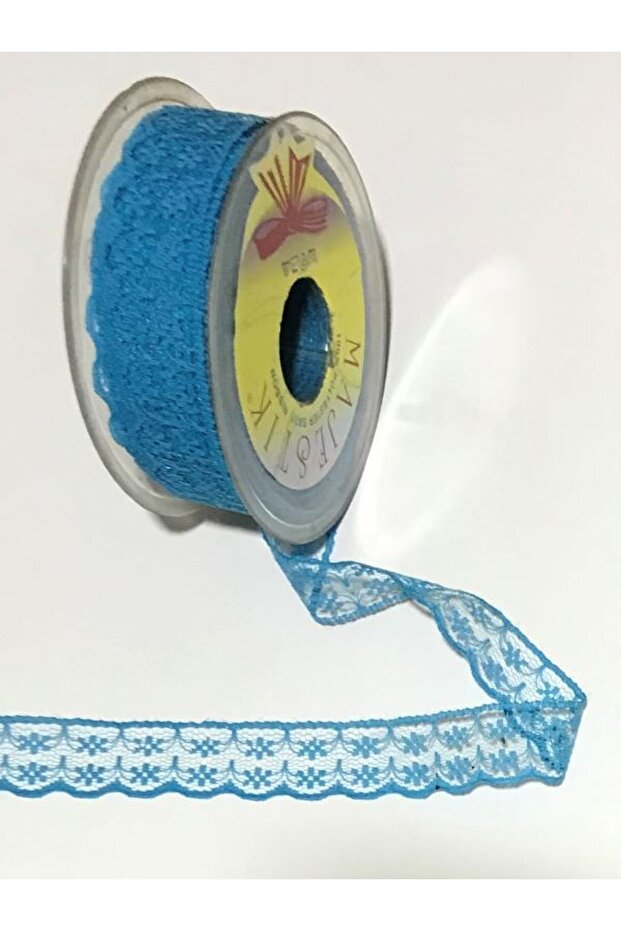 Tulle Guipure. (scallop) 2.5cm. 4 Meters. Turquoise.