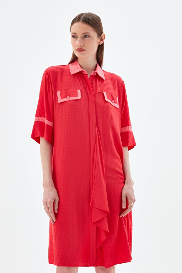 Garnili Gömlek Elbise - 1