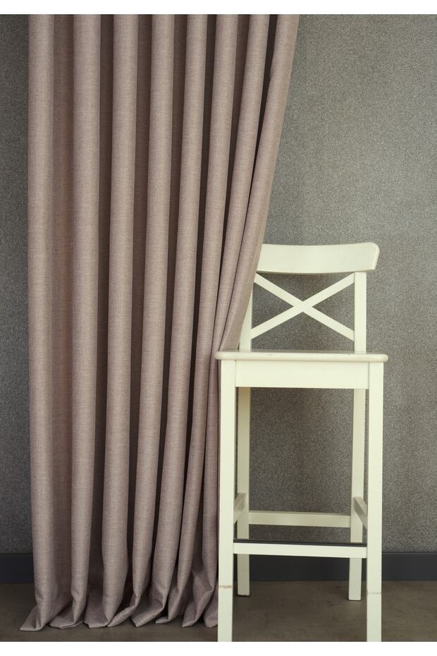 Background Curtain Linen Light Mink 1-3 Tight Pleat