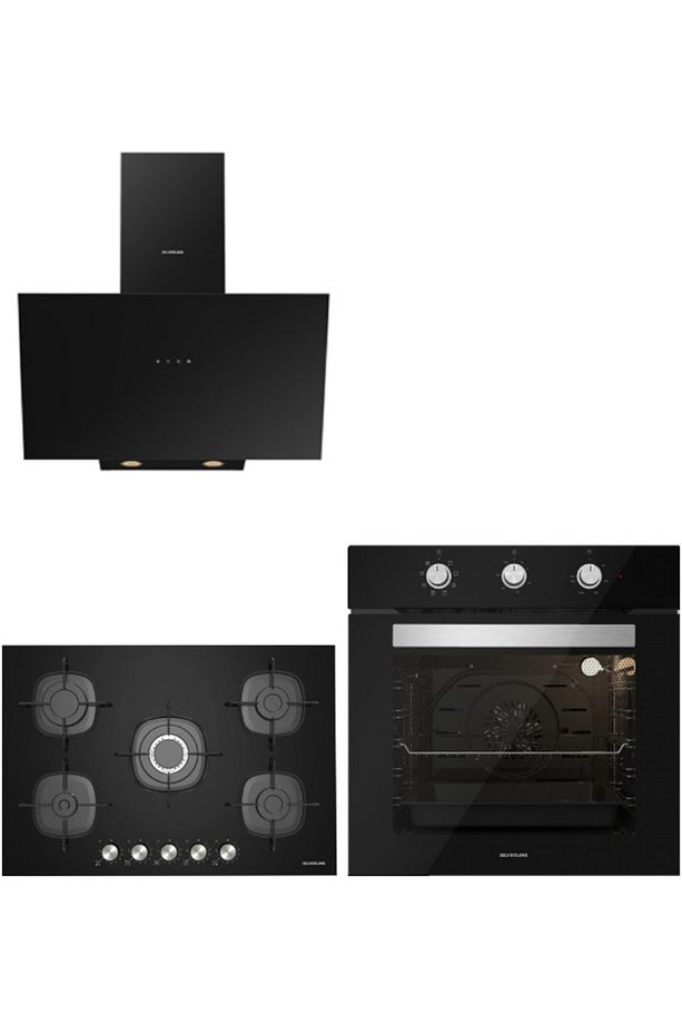 3'lü Ankastre Set (bo6503b01-3481 Siyah-cs5622b01) - 1