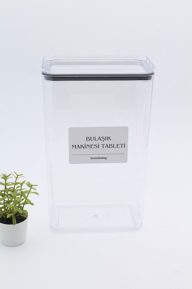 Dekoratif Saklama Kabı 2.9 Litre - (BULAŞIK MAKİNESİ TABLETİ) - 2