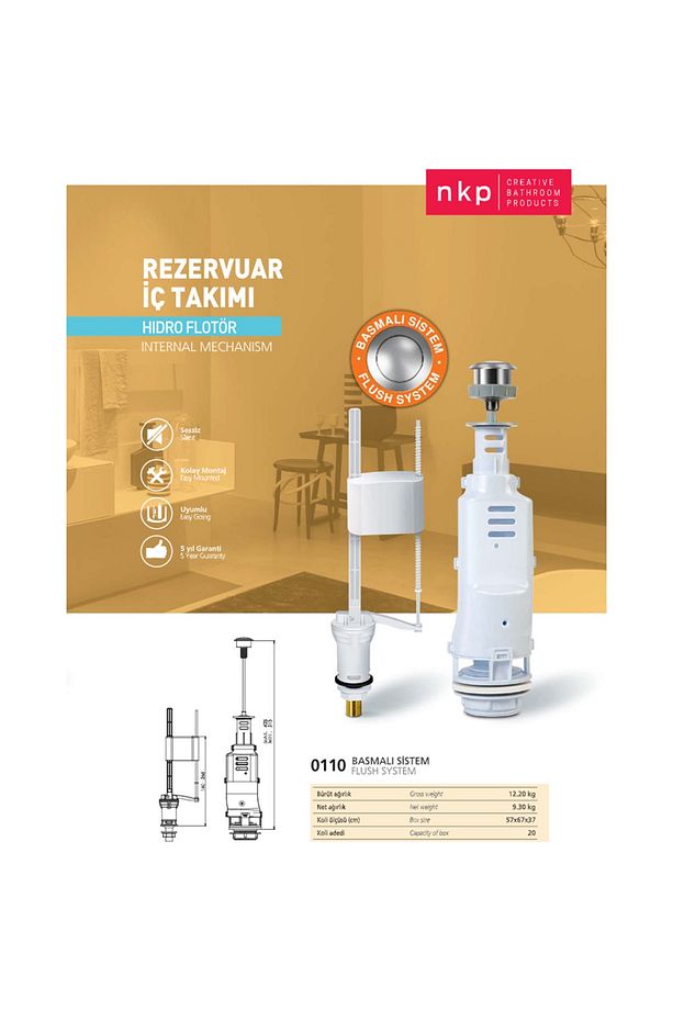 Rezervuar Iç Takımı Basmalı Sistem, Hidro Flatör 0110 - 3