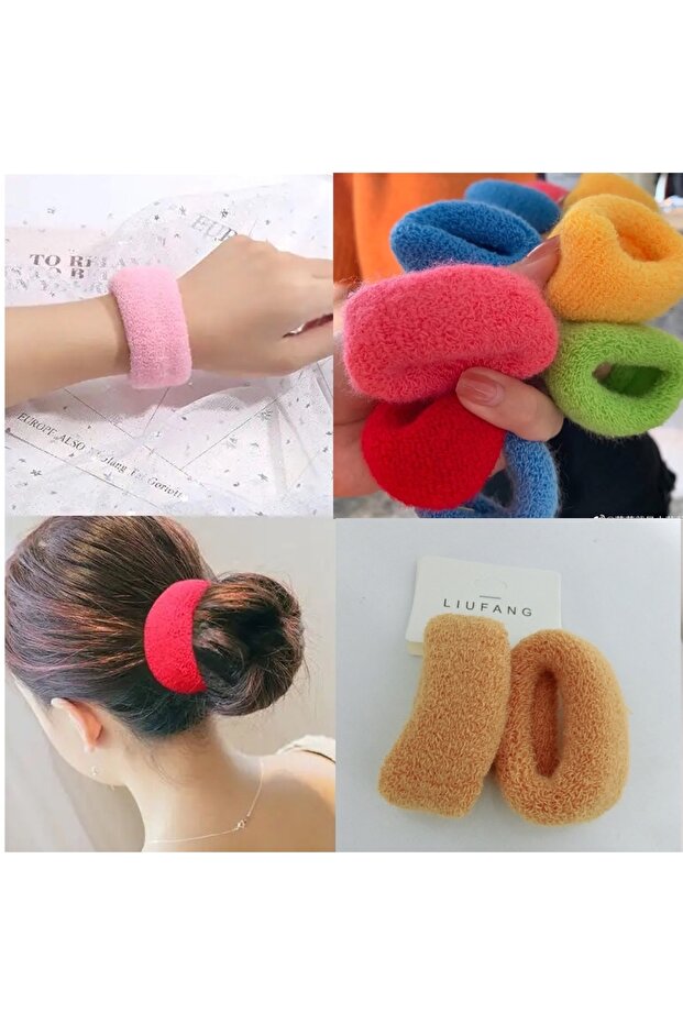 Thick Towel Hair Band, Elastic Buckle - 2 Pieces