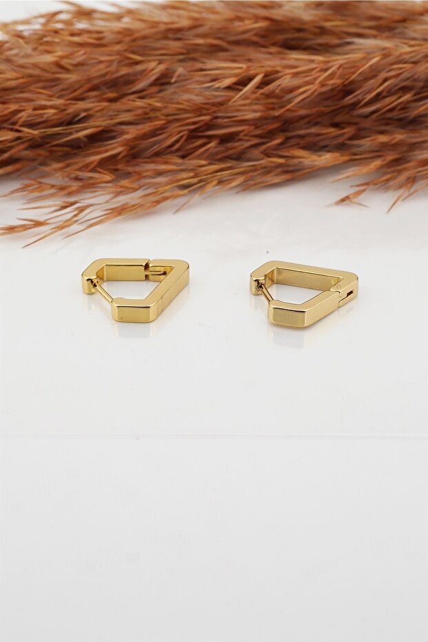 Women's 316l Stainless Steel Basic Geometric 1.5cm Triangle Moldel Clip Earrings
