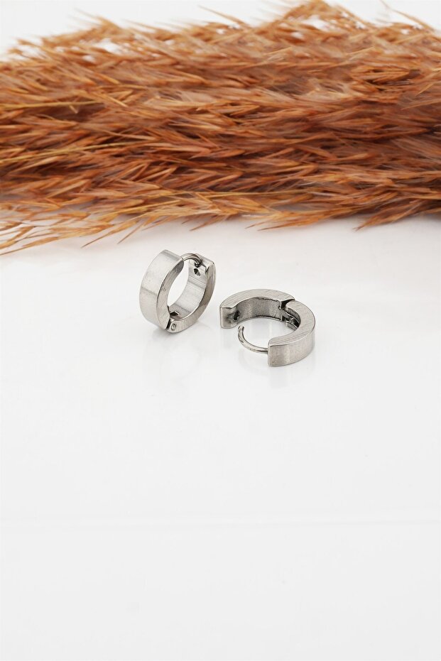 Women's 316l Stainless Steel Basic Geometric 1 Cm Hoop Model Clip Earrings