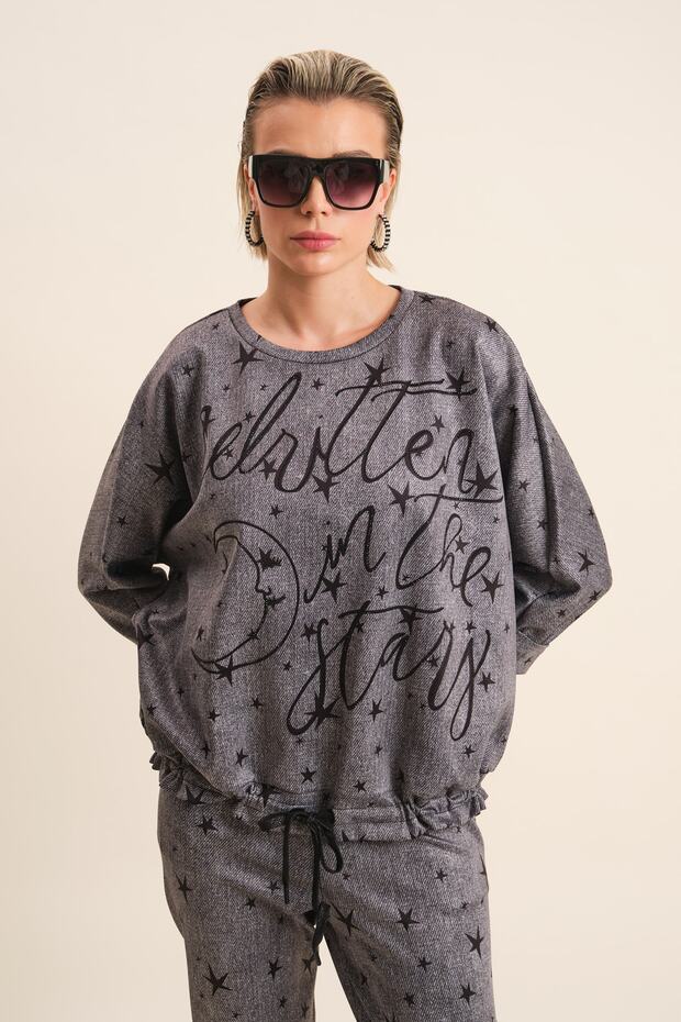 Baskı Detaylı Bluz - 2