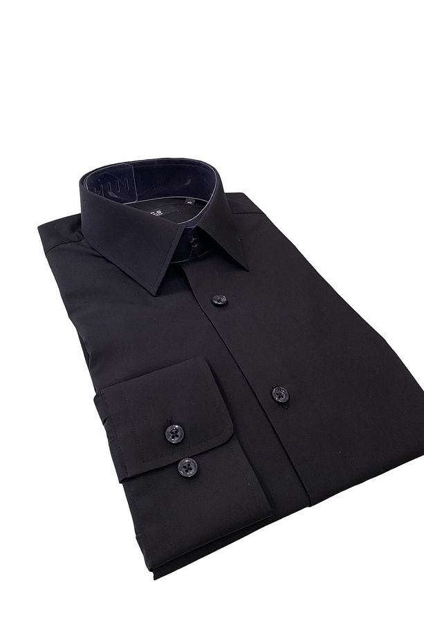 Ccs Uzun Kol Slim Fit Siyah Gömlek - 2