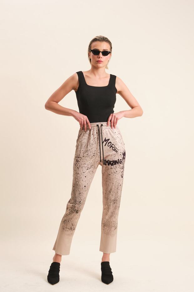 Baskılı Pantolon - 1