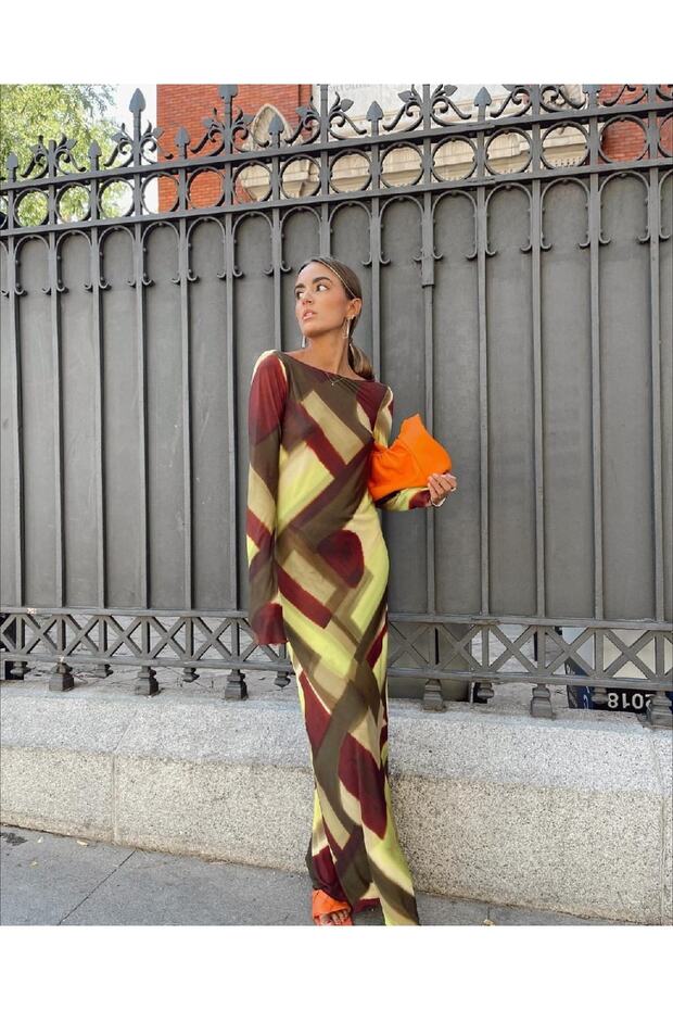 Marka Model Renkli Elbise - 7