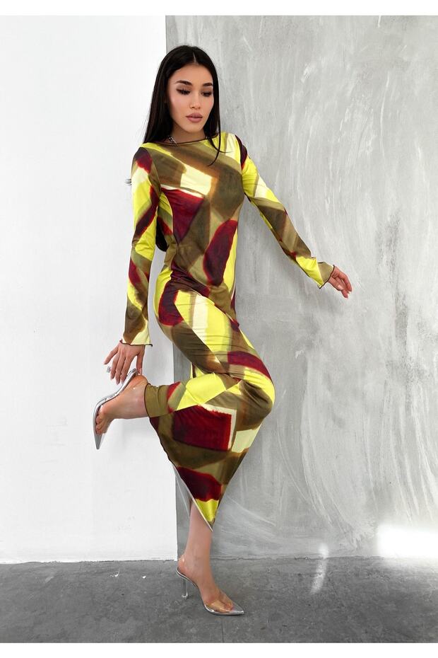 Marka Model Renkli Elbise - 9