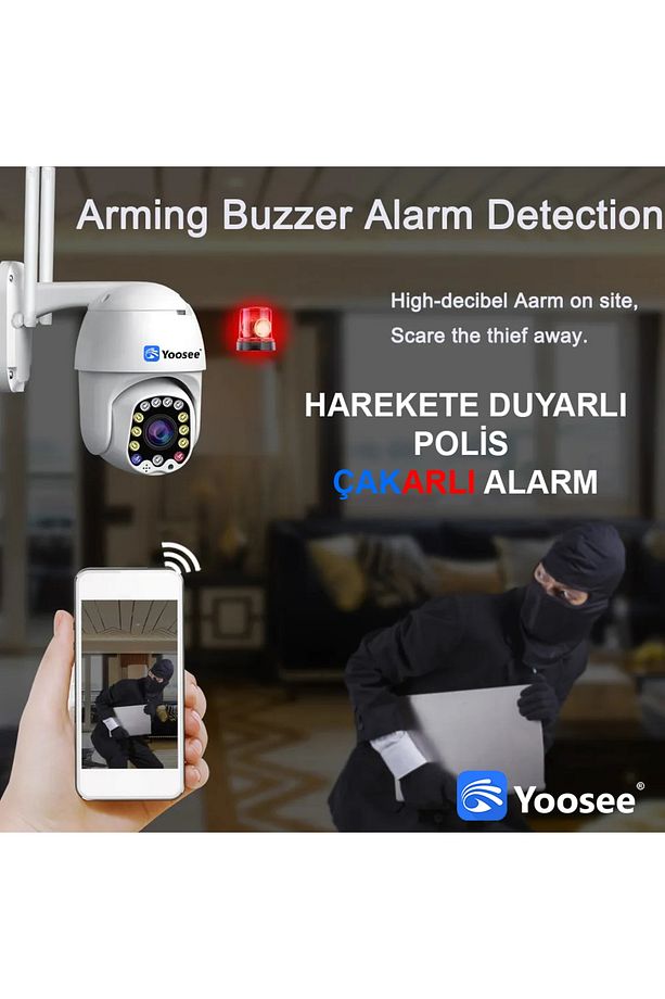 Wifi Ip Kamera 360+çift Anten+1080p Speed Dome Ptz 2mp 4x Zoom - 6