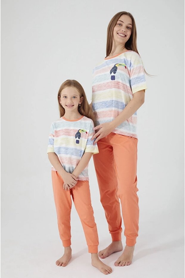 Mother&Daughter Short Sleeve Pajama Set (Price Is for Each Pajama Set)