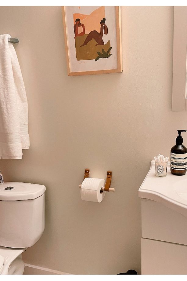 Ahşap Deri Tuvalet Kağıtlık Ve Wc Kağıdı Peçeteliği Askısı Rulo Banyo Kağıtlığı Asacağı Düzenleyici - 9