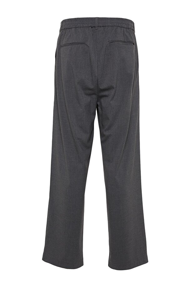 Gri Wide Leg Kumaş Baggy Pantolon TMNSS23PL00039 - 8
