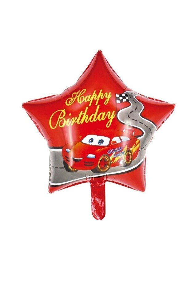 Star Red Car Foil Balloon 18 In