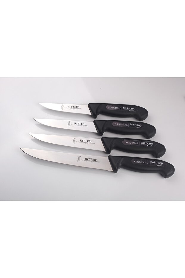 4 Lü Kasap Bıçağı Seti Sarı - 3