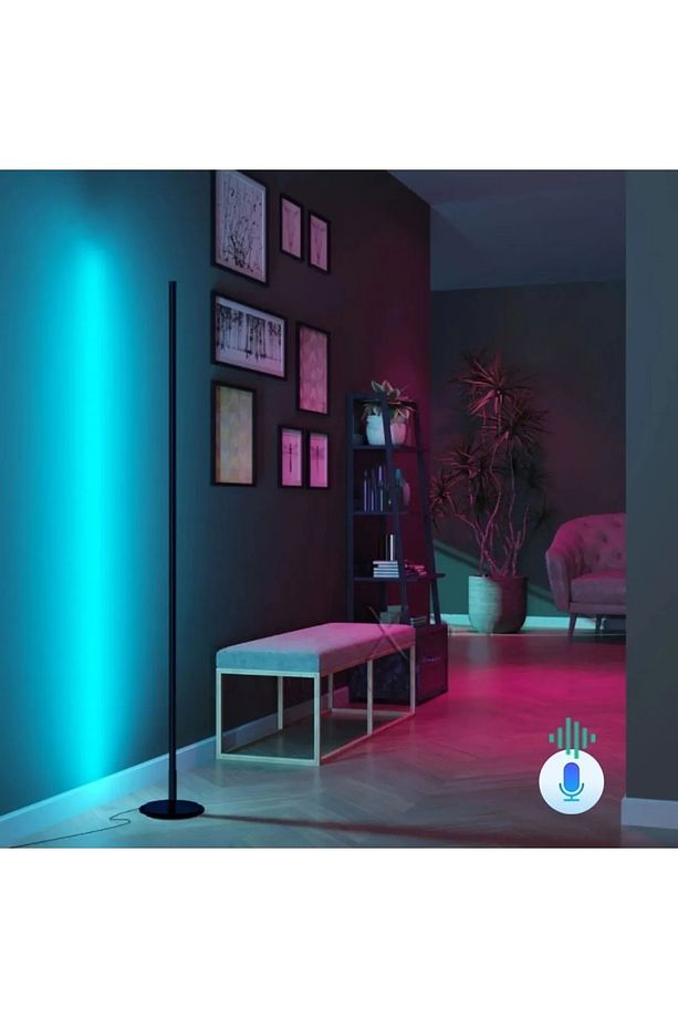 Sese Duyarlı Led Lambader - Uzaktan Kumandalı - Değişebilir 16 Renk ve 4 Mod Fonksiyonlu - 1