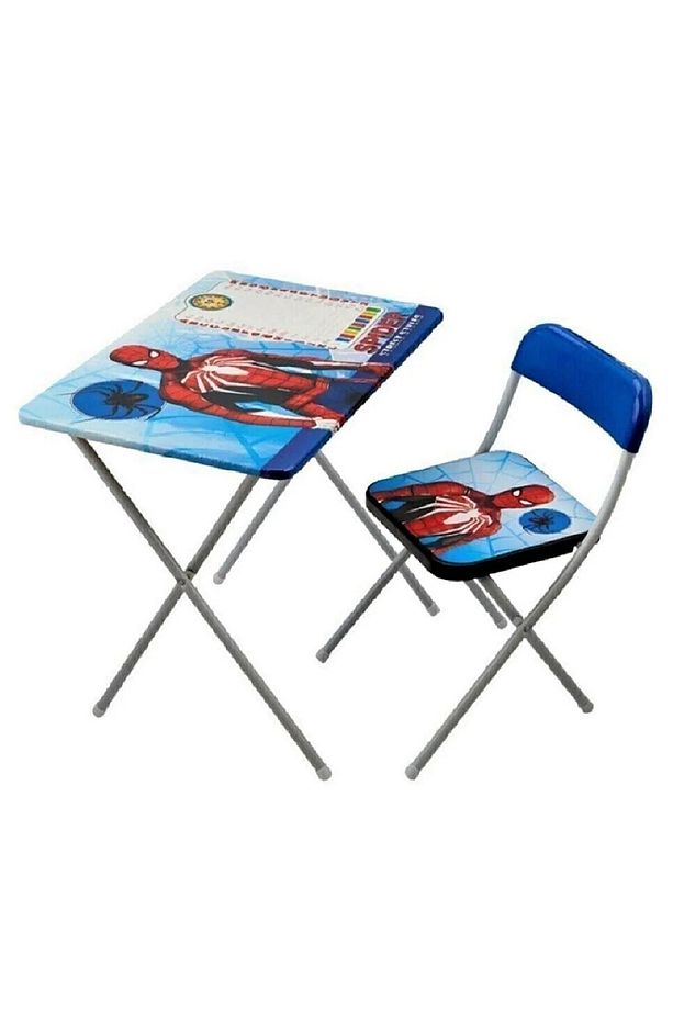 Spiderman Örümcek Adam Katlanabilir Çocuk Ders Çalışma Masası ve Sandalye - 3