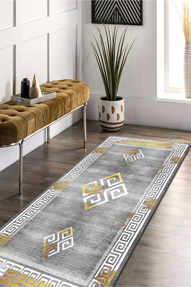 Yolluk Salon Mutfak Halısı Yatak Odası Için Set Yapılır Dokuma Taban Kaymaz Yıkanabilir - 1