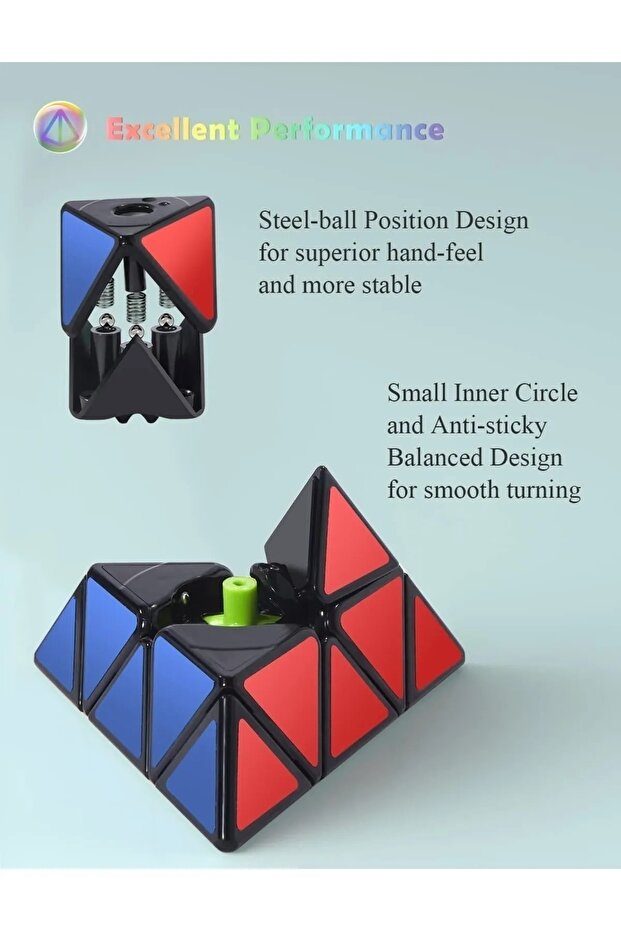 Pyramid Rubik's Cube - Triangle and Intelligence Patience, Prism 10X10X10 cm - 8