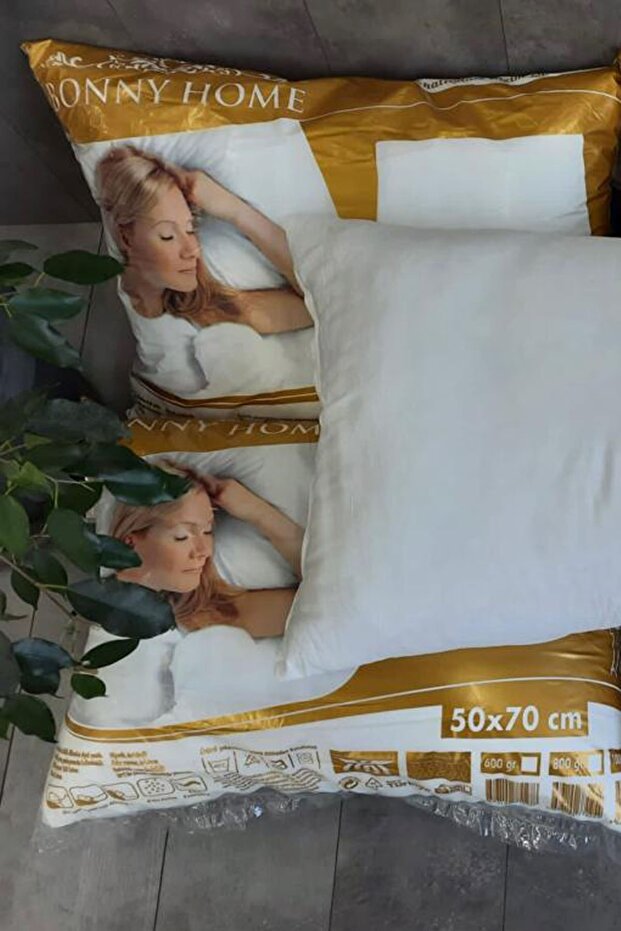 Percale Cotton Fabric 2 Pieces of 800 Gr 100% Original Silicone Pillow