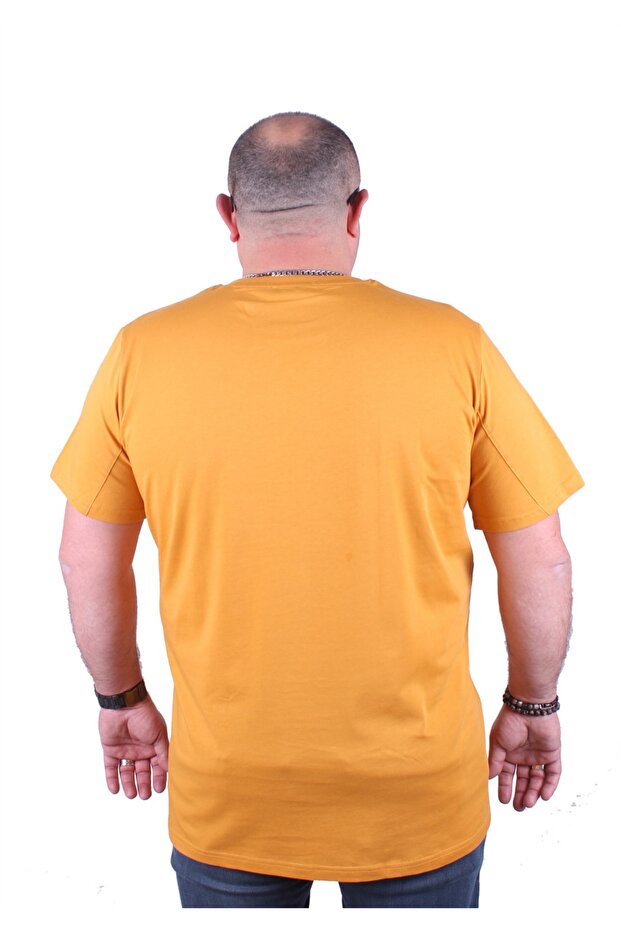 Tricou Basic Mărime Mare 11100 Muștar - 2
