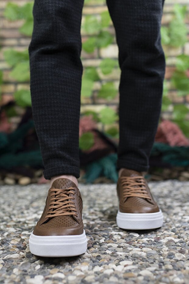 Erkek Taba Beyaz Sneaker 0012406 - 5