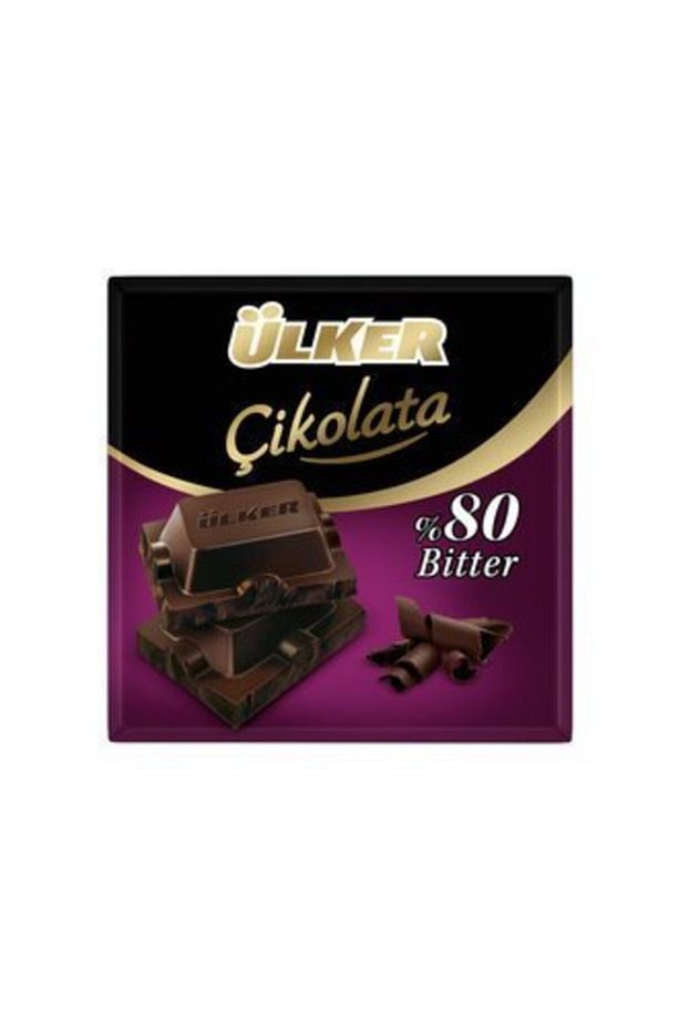 Bitter %80 Kakao Kare Çikolata 60 Gr X 4 Adet - 1