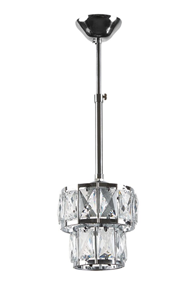 Kontes Tekli Kristal Taşlı Modern Avize - 1