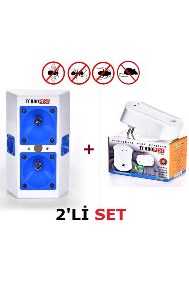 Ultrasonik Fare Kovucu Haşere Kovucu - 2 Li Set Tp 100 Ve Tp 70 - 1